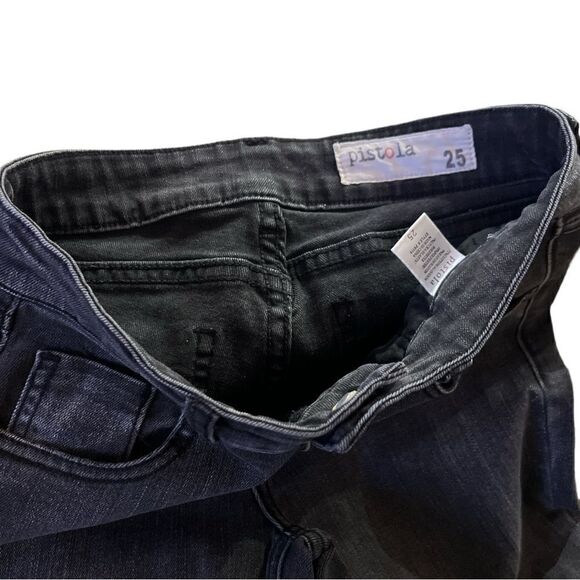 Pistola Distressed Slim Zip Ankle Charcoal Jean - Picture 2 of 6